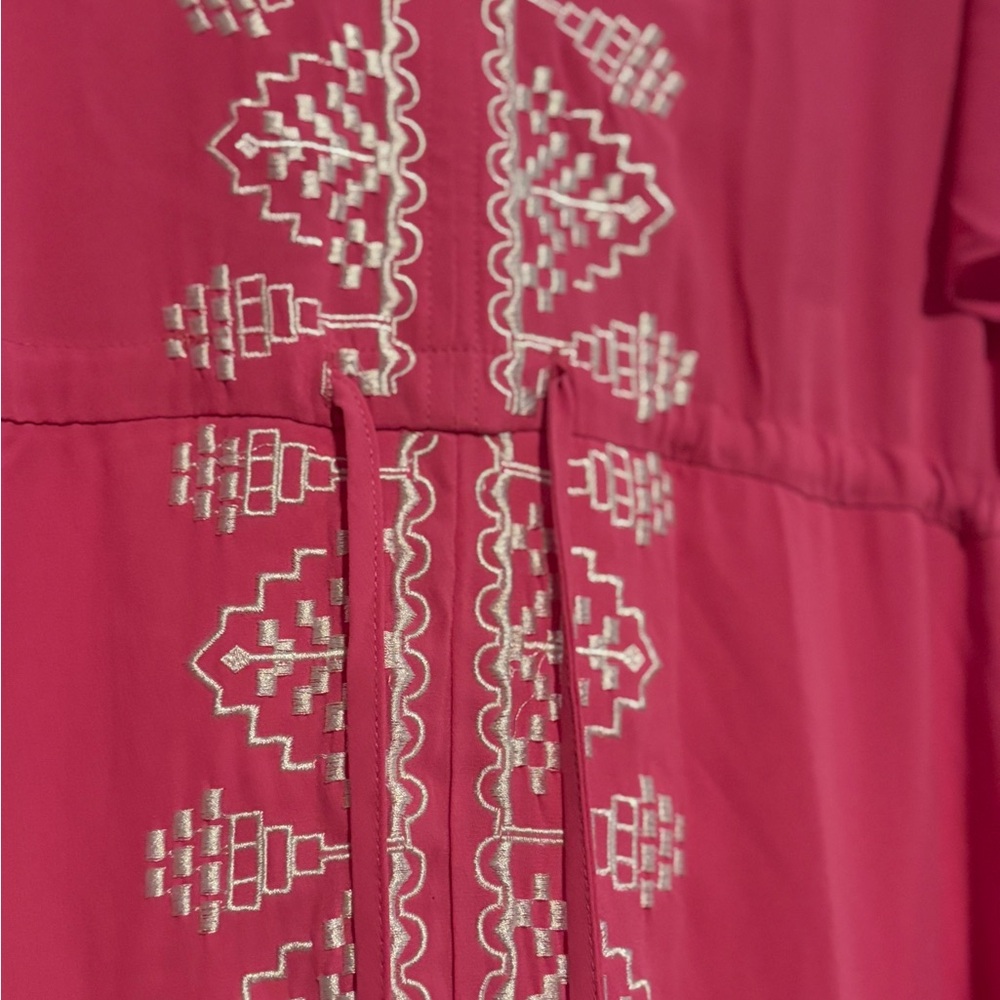 Maggy London Pink Embroidered Maxi Dress - Picture 5 of 9